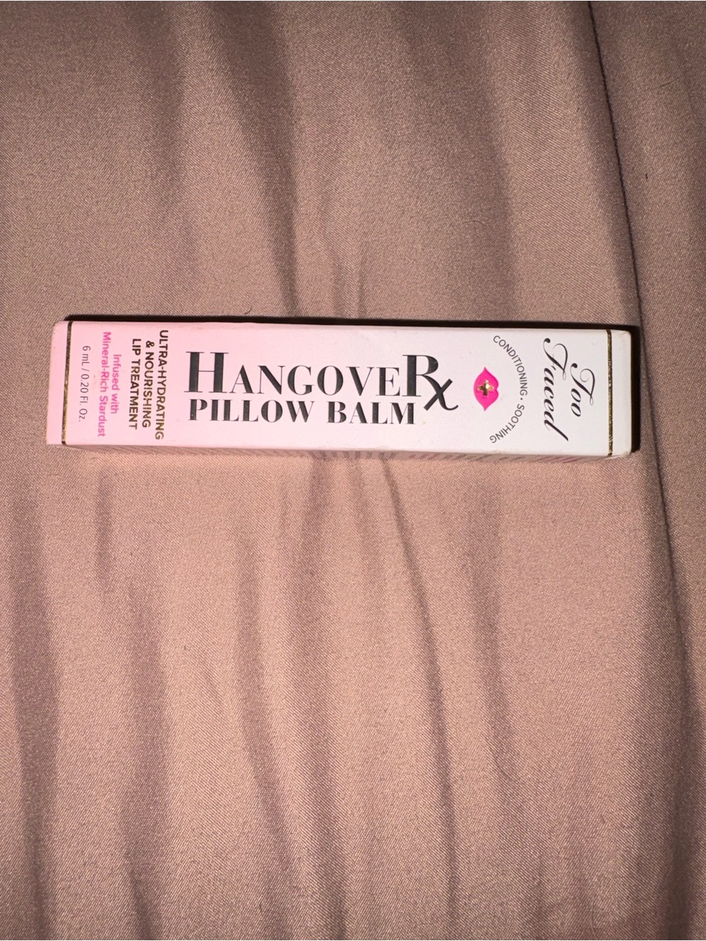 Too Faced Hangover Rx Pillow Balm Lip Treatment - Light Pink & White Packaging